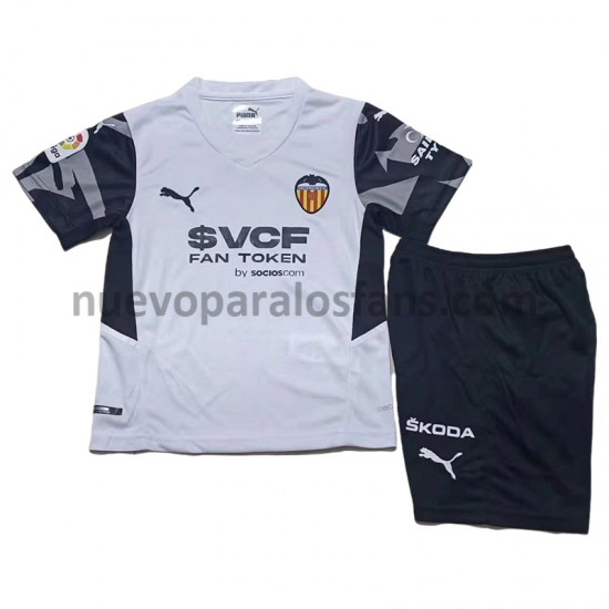 Camiseta de Fútbol Valencia CF Niño Casa 2021-2022 Manga Corta