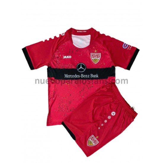 Camiseta de Fútbol VfB Stuttgart Niño Exterior 2021-2022 Manga Corta