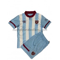 Camiseta de Fútbol West Ham United Niño Exterior 2021-2022 Manga Corta