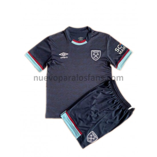 Camiseta de Fútbol West Ham United Niño Tercera 2021-2022 Manga Corta