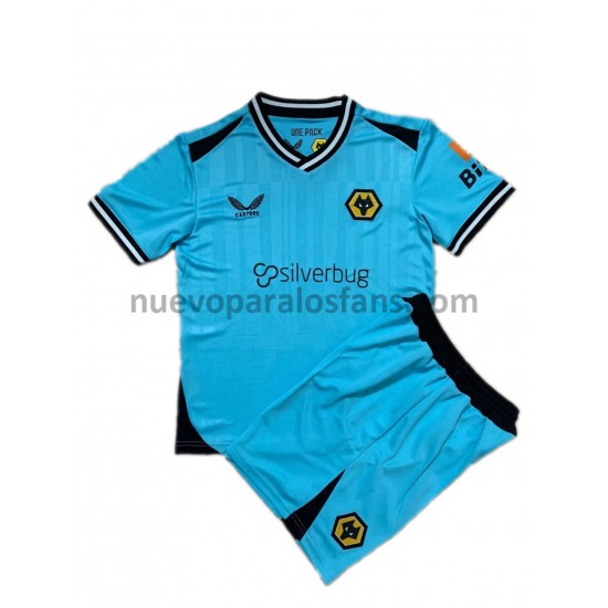 Camiseta de Fútbol Wolverhampton Wanderers Portero Niño Tercera 2021-2022 Manga Corta