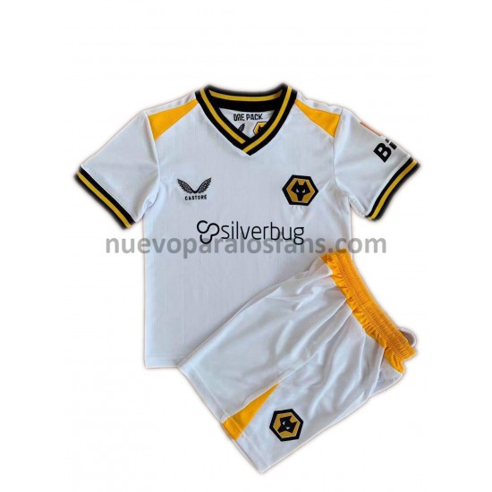 Camiseta de Fútbol Wolverhampton Wanderers Niño Tercera 2021-2022 Manga Corta