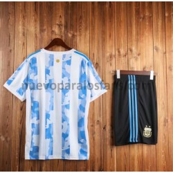 Camiseta de Fútbol Argentina Niño Casa 2021 Manga Corta