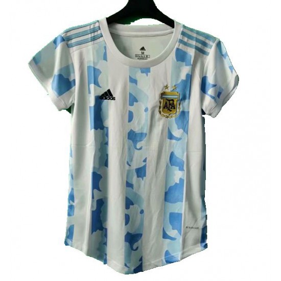 Camiseta de Fútbol Argentina Mujer Casa 2021 Manga Corta