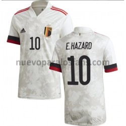 Camiseta de Fútbol Bélgica E.Hazard 10 Exterior Euro 2020 Manga Corta