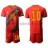 Camiseta de Fútbol Bélgica Eden Hazard 10 Niño Casa Euro 2020 Manga Corta