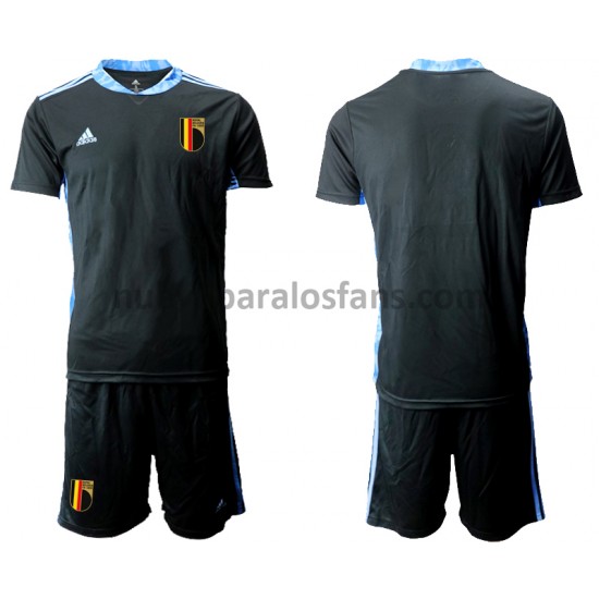 Camiseta de Fútbol Bélgica Portero Niño Casa Euro 2020 Manga Corta