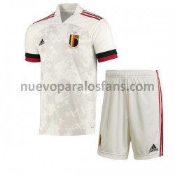 Camiseta de Fútbol Bélgica Niño Exterior Euro 2020 Manga Corta