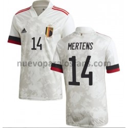 Camiseta de Fútbol Bélgica Mertens 14 Exterior Euro 2020 Manga Corta