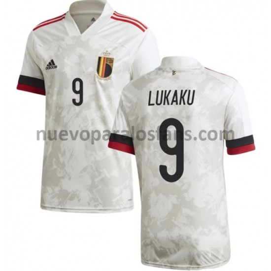 Camiseta de Fútbol Bélgica Romelu Lukaku 9 Exterior Euro 2020 Manga Corta