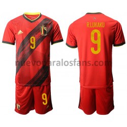 Camiseta de Fútbol Bélgica Romelu Lukaku 9 Casa Euro 2020 Manga Corta