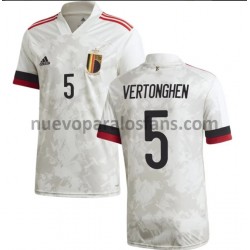 Camiseta de Fútbol Bélgica Vertonghen 5 Exterior Euro 2020 Manga Corta