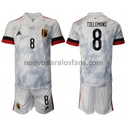 Camiseta de Fútbol Bélgica Youri Tielemans 8 Niño Exterior Euro 2020 Manga Corta