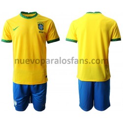 Camiseta de Fútbol Brasil Niño Casa 2020-2021 Manga Corta