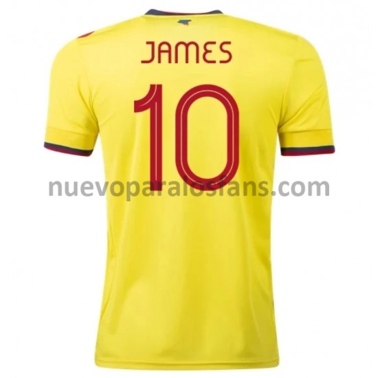 Camiseta de Fútbol Colombia James 10 Casa 2020-2021 Manga Corta