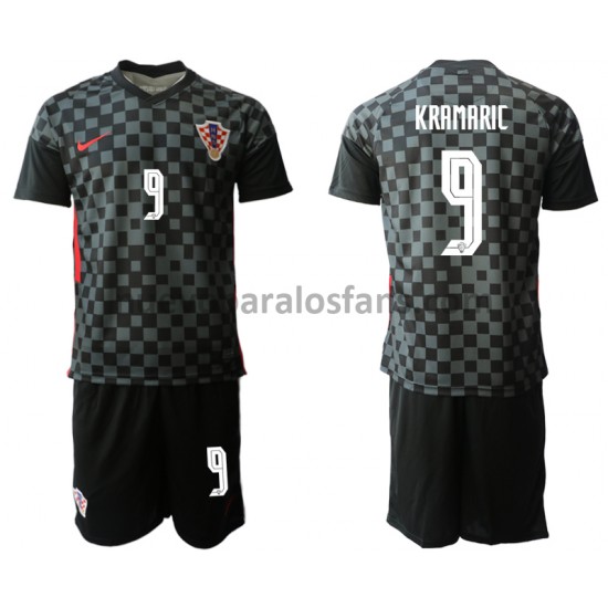 Camiseta de Fútbol Croacia Andrej Kramaric 9 Niño Exterior Euro 2020 Manga Corta