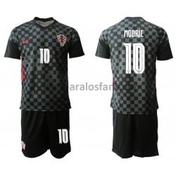 Camiseta de Fútbol Croacia Luka Modrić 10 Niño Exterior Euro 2020 Manga Corta