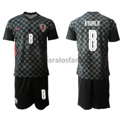 Camiseta de Fútbol Croacia Mateo Kovacic 8 Niño Exterior Euro 2020 Manga Corta