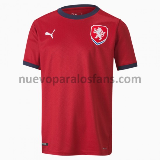 Camiseta de Fútbol República Checa Casa Euro 2020 Manga Corta