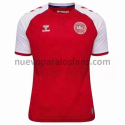 Camiseta de Fútbol Dinamarca Casa Euro 2020 Manga Corta