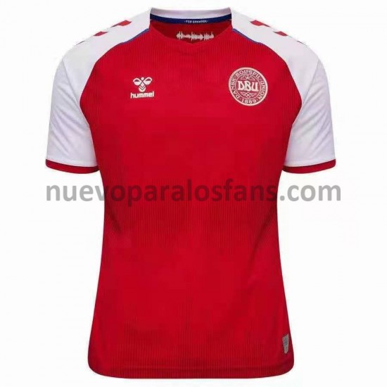 Camiseta de Fútbol Dinamarca Casa Euro 2020 Manga Corta