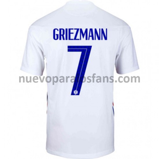 Camiseta de Fútbol Francia Antoine Griezmann 7 Exterior Euro 2020 Manga Corta