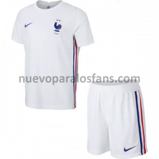 Camiseta de Fútbol Francia Niño Exterior Euro 2020 Manga Corta