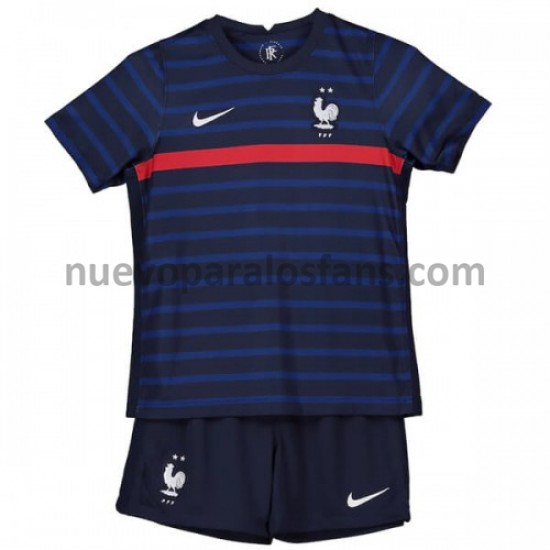 Camiseta de Fútbol Francia Niño Casa Euro 2020 Manga Corta