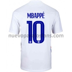 Camiseta de Fútbol Francia Kylian Mbappé 10 Exterior Euro 2020 Manga Corta
