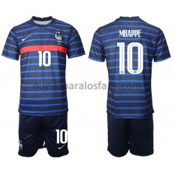 Camiseta de Fútbol Francia Kylian Mbappé 10 Niño Casa Euro 2020 Manga Corta