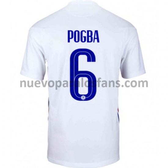 Camiseta de Fútbol Francia Paul Pogba 6 Exterior Euro 2020 Manga Corta