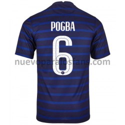 Camiseta de Fútbol Francia Paul Pogba 6 Casa Euro 2020 Manga Corta