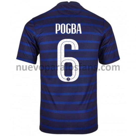 Camiseta de Fútbol Francia Paul Pogba 6 Casa Euro 2020 Manga Corta