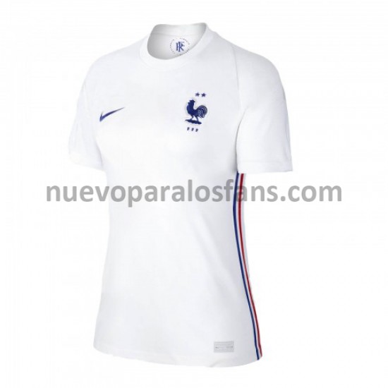 Camiseta de Fútbol Francia Mujer Exterior Euro 2020 Manga Corta