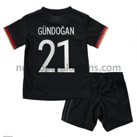 Camiseta de Fútbol Alemania Ilkay Gundogan 21 Niño Exterior Euro 2020 Manga Corta