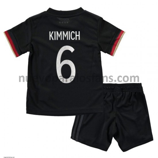Camiseta de Fútbol Alemania Joshua Kimmich 6 Niño Exterior Euro 2020 Manga Corta