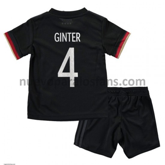 Camiseta de Fútbol Alemania Matthias Ginter 4 Niño Exterior Euro 2020 Manga Corta