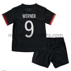 Camiseta de Fútbol Alemania Timo Werner 9 Niño Exterior Euro 2020 Manga Corta
