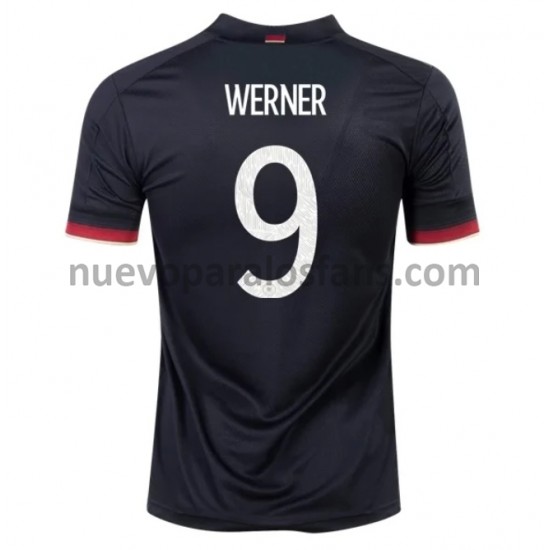 Camiseta de Fútbol Alemania Werner 9 Exterior Euro 2020 Manga Corta