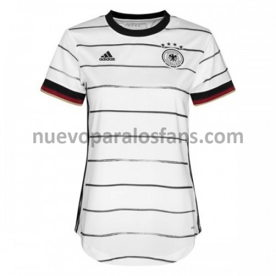 Camiseta de Fútbol Alemania Mujer Casa Euro 2020 Manga Corta