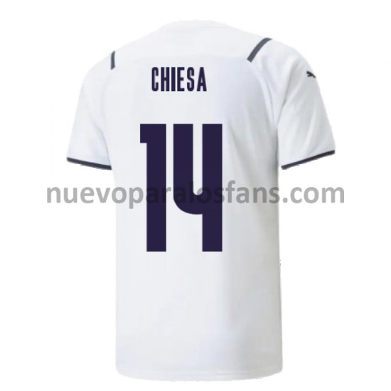 Camiseta de Fútbol Italia Federico Chiesa 14 Exterior 2021-2022 Manga Corta