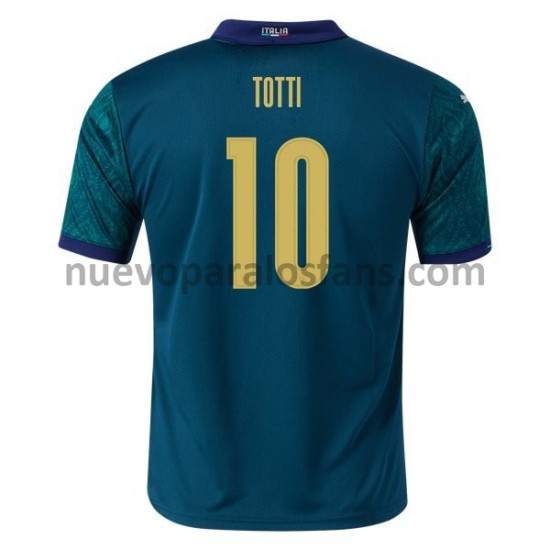 Camiseta de Fútbol Italia Francia Voetbalshirtsco Totti 10 Tercera Euro 2020 Manga Corta