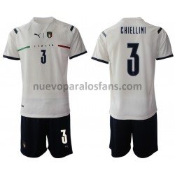 Camiseta de Fútbol Italia Giorgio Chiellini 3 Niño Exterior 2021-2022 Manga Corta