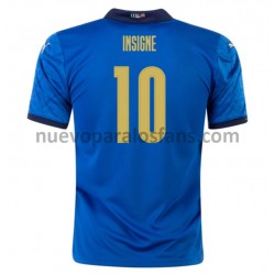 Camiseta de Fútbol Italia Insigne 10 Casa Euro 2020 Manga Corta