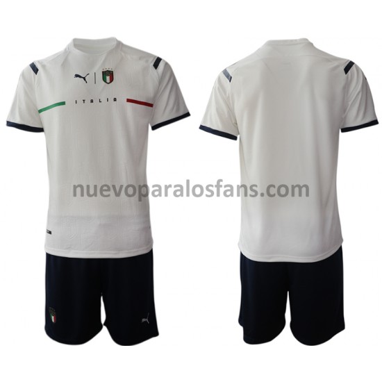 Camiseta de Fútbol Italia Niño Exterior 2021-2022 Manga Corta