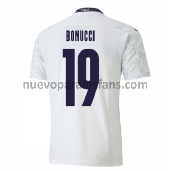 Camiseta de Fútbol Italia Leonardo Bonucci 19 Exterior Euro 2020 Manga Corta