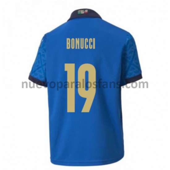 Camiseta de Fútbol Italia Leonardo Bonucci 19 Casa Euro 2020 Manga Corta
