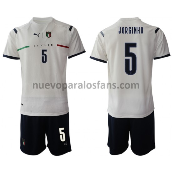 Camiseta de Fútbol Italia Manuel Locatelli 5 Niño Exterior 2021-2022 Manga Corta