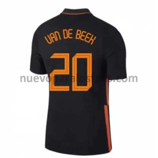 Camiseta de Fútbol Países Bajos Donny van de Beek 20 Exterior Euro 2020 Manga Corta