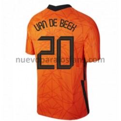 Camiseta de Fútbol Países Bajos Donny van de Beek 20 Casa Euro 2020 Manga Corta